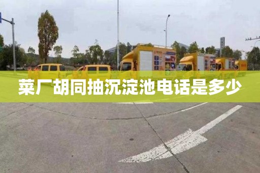 菜厂胡同抽沉淀池电话是多少