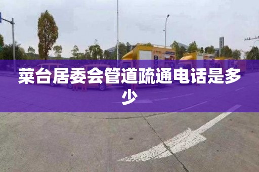 菜台居委会管道疏通电话是多少