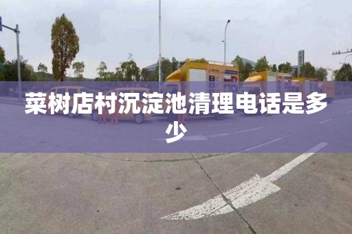 菜树店村沉淀池清理电话是多少