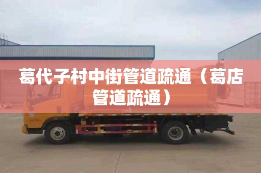 葛代子村中街管道疏通（葛店管道疏通）