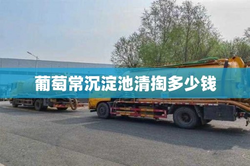 葡萄常沉淀池清掏多少钱
