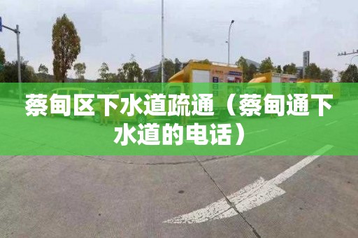 蔡甸区下水道疏通（蔡甸通下水道的电话）