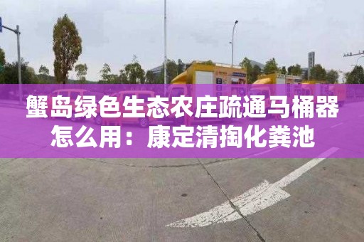 蟹岛绿色生态农庄疏通马桶器怎么用：康定清掏化粪池