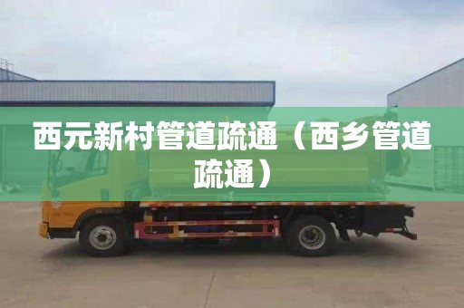 西元新村管道疏通（西乡管道疏通）