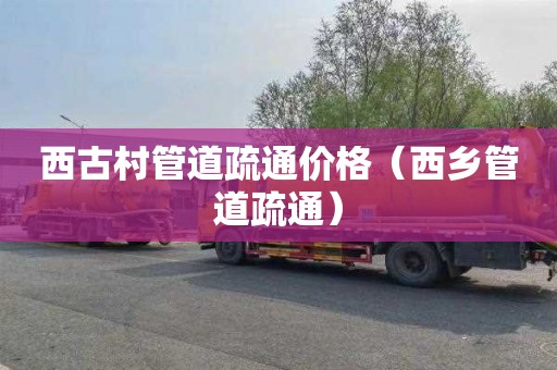 西古村管道疏通价格（西乡管道疏通）