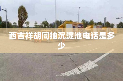 西吉祥胡同抽沉淀池电话是多少