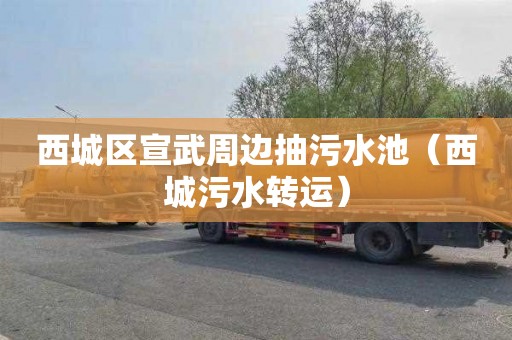 西城区宣武周边抽污水池（西城污水转运）