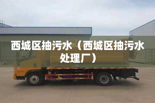 西城区抽污水（西城区抽污水处理厂）