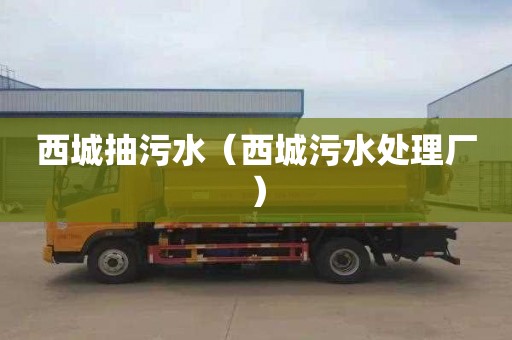 西城抽污水（西城污水处理厂）