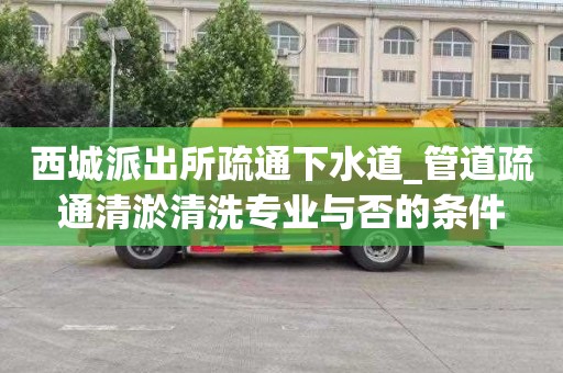 西城派出所疏通下水道_管道疏通清淤清洗专业与否的条件