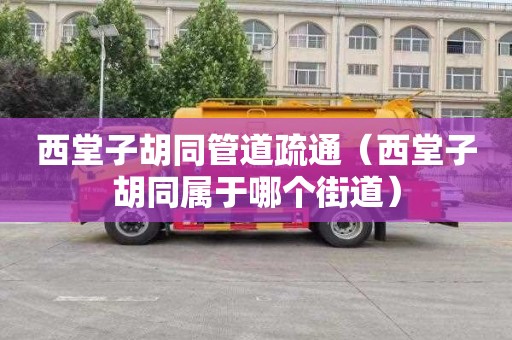 西堂子胡同管道疏通（西堂子胡同属于哪个街道）