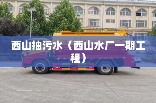 西山抽污水（西山水厂一期工程）