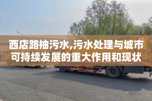 西店路抽污水,污水处理与城市可持续发展的重大作用和现状