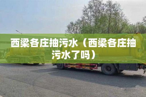 西梁各庄抽污水（西梁各庄抽污水了吗）