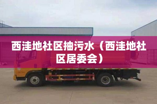 西洼地社区抽污水（西洼地社区居委会）