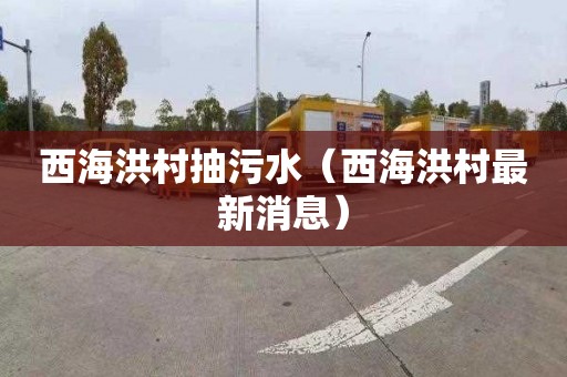 西海洪村抽污水（西海洪村最新消息）