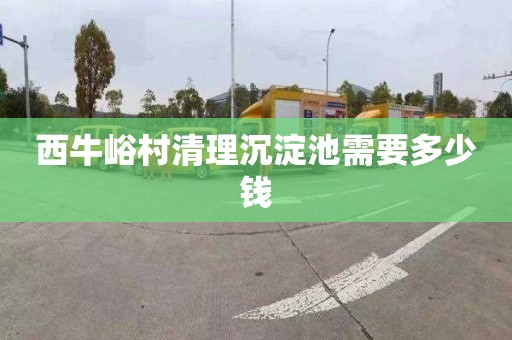 西牛峪村清理沉淀池需要多少钱