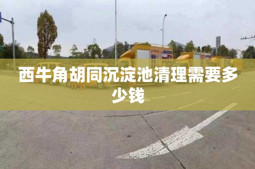 西牛角胡同沉淀池清理需要多少钱