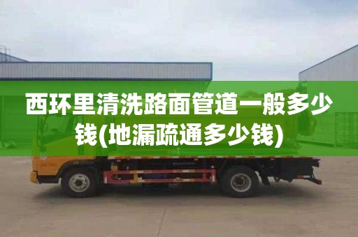 西环里清洗路面管道一般多少钱(地漏疏通多少钱)