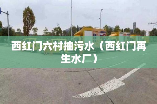 西红门六村抽污水（西红门再生水厂）