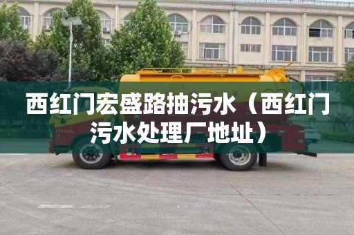 西红门宏盛路抽污水（西红门污水处理厂地址）
