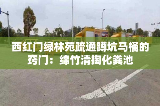 西红门绿林苑疏通蹲坑马桶的窍门：绵竹清掏化粪池