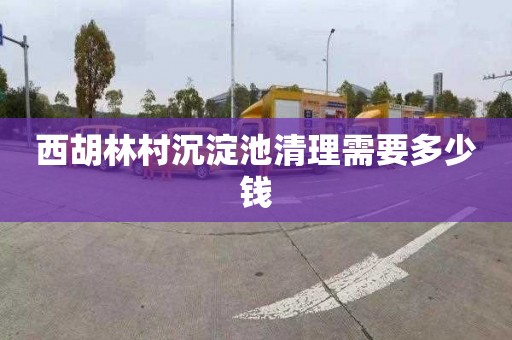 西胡林村沉淀池清理需要多少钱