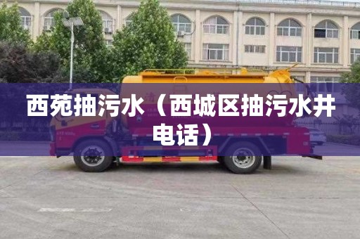西苑抽污水（西城区抽污水井电话）
