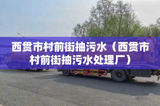 西贯市村前街抽污水（西贯市村前街抽污水处理厂）