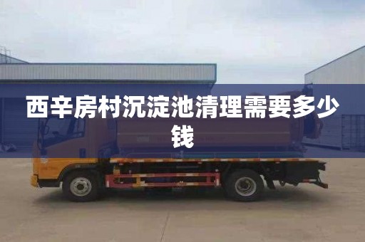 西辛房村沉淀池清理需要多少钱