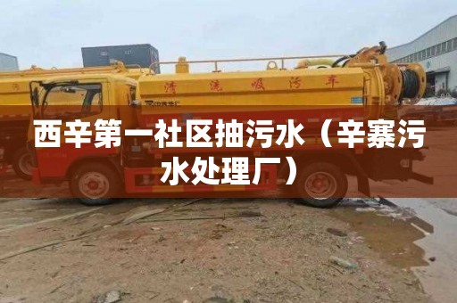 西辛第一社区抽污水（辛寨污水处理厂）
