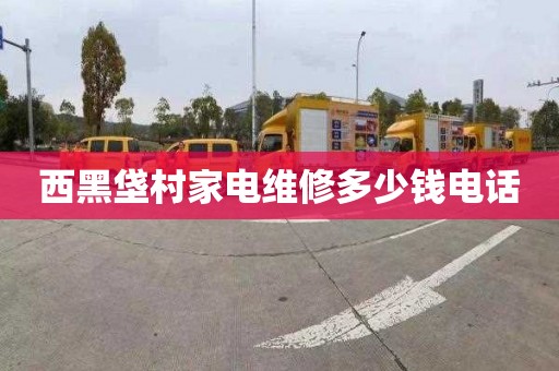 西黑垡村家电维修多少钱电话