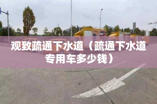 观致疏通下水道（疏通下水道专用车多少钱）