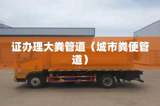 证办理大粪管道（城市粪便管道）