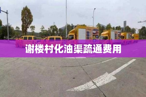 谢楼村化油渠疏通费用