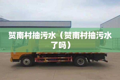 贺南村抽污水（贺南村抽污水了吗）