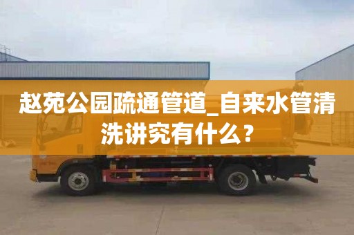 赵苑公园疏通管道_自来水管清洗讲究有什么？