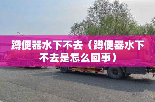 蹲便器水下不去（蹲便器水下不去是怎么回事）