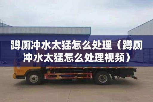 蹲厕冲水太猛怎么处理（蹲厕冲水太猛怎么处理视频）