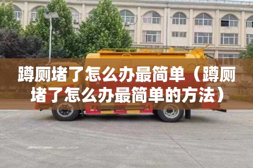 蹲厕堵了怎么办最简单（蹲厕堵了怎么办最简单的方法）