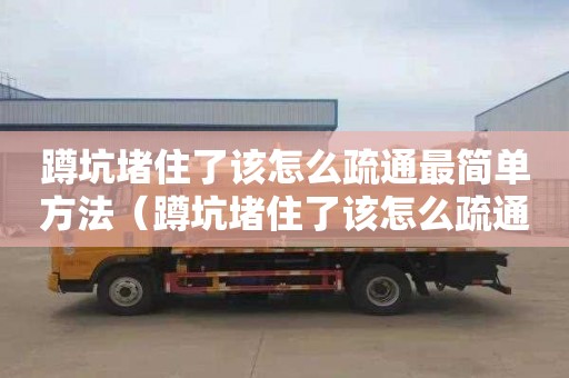 蹲坑堵住了该怎么疏通最简单方法（蹲坑堵住了该怎么疏通最简单方法图解）
