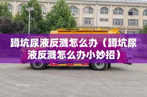 蹲坑尿液反溅怎么办（蹲坑尿液反溅怎么办小妙招）