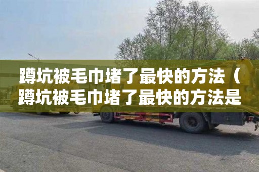 蹲坑被毛巾堵了最快的方法（蹲坑被毛巾堵了最快的方法是什么）