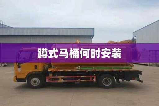 蹲式马桶何时安装