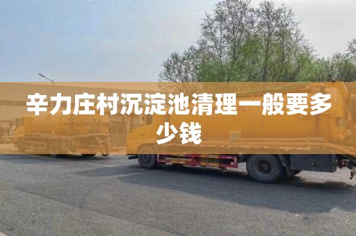 辛力庄村沉淀池清理一般要多少钱