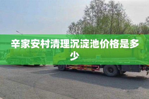辛家安村清理沉淀池价格是多少