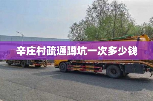 辛庄村疏通蹲坑一次多少钱