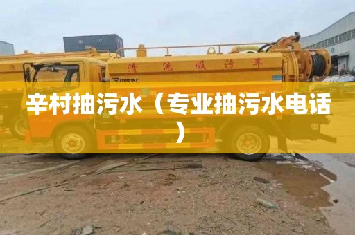 辛村抽污水（专业抽污水电话）