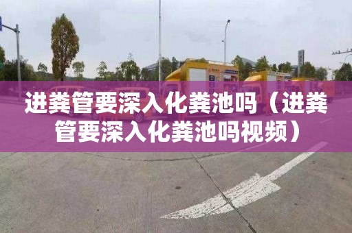 进粪管要深入化粪池吗（进粪管要深入化粪池吗视频）