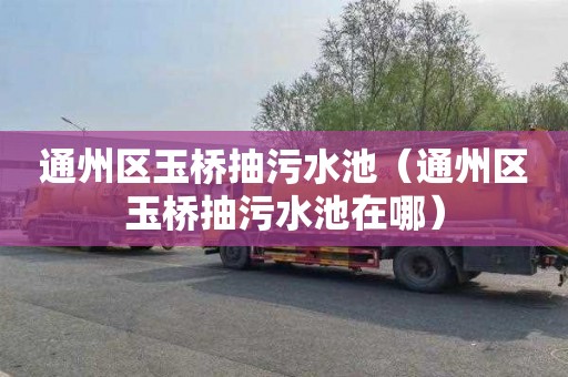 通州区玉桥抽污水池（通州区玉桥抽污水池在哪）